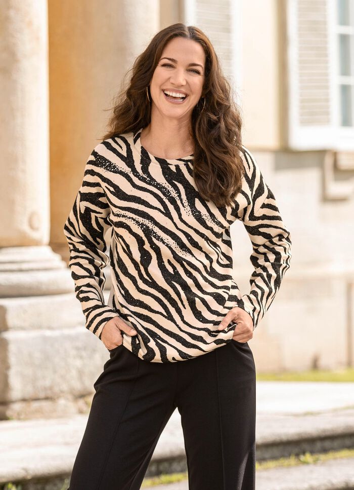 Shirt met plaatversiering aan de voorkant 