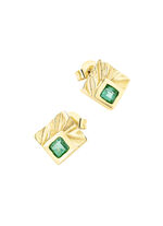 Elegante oorbellen met smaragd 