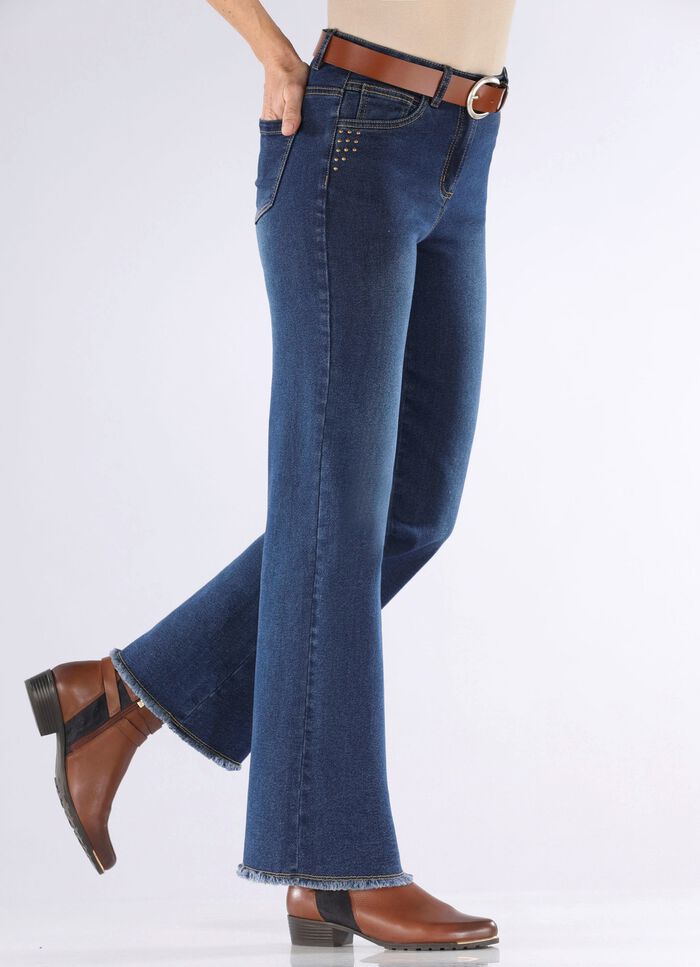 Jeans met trendy franjes 