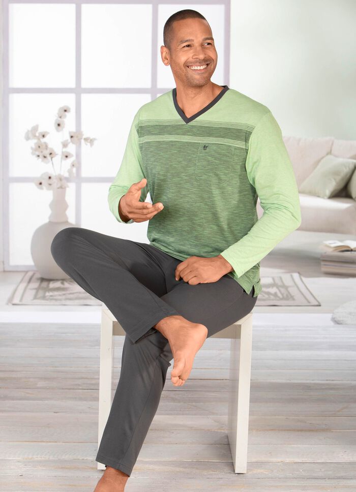 Hajo klimaatcomfortpyjama met V-hals 