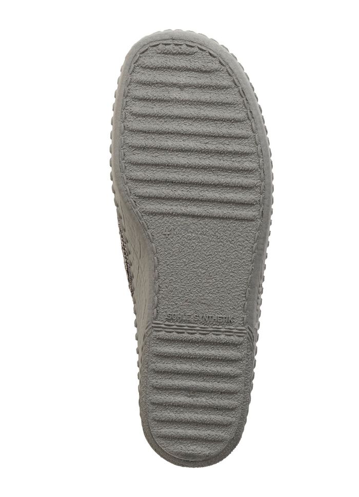 Textielpantoffels met anatomisch gevormd voetbed GRIJS-ZWART