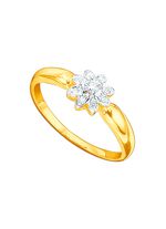 Damesring met briljant en diamanten 