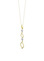 Elegantie in twee kleuren: hanger met synthetische zirkonia 