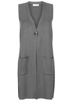 Gebreid vest met decoratieve sluiting GRAU MELIERT