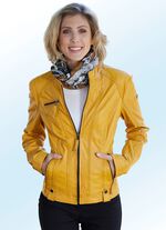 Kort leren jack van "Cabrini" 