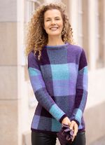 Trui gemaakt van garen met harig effect 