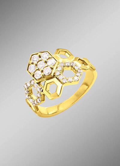 Prachtige damesring met diamanten 