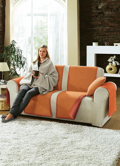 Fauteuil-, bank- en armleuningbeschermers met veloursbandrand 