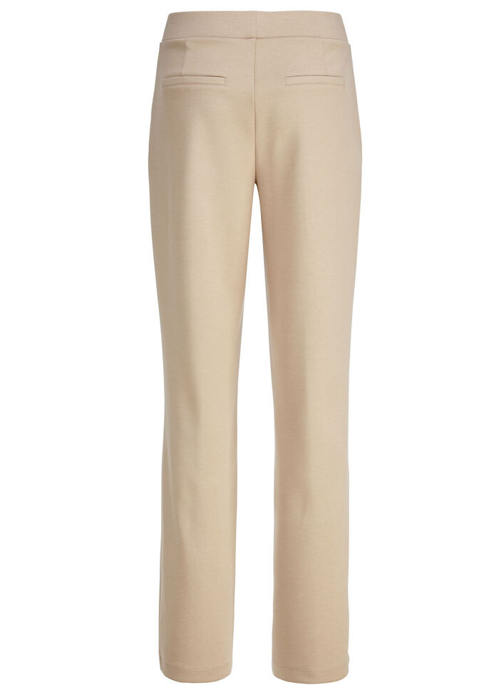 Broek met gestikte bies 