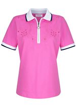 Poloshirt met uitsparingen in 4 kleuren 