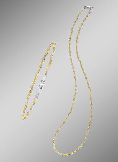 Koord ketting sieradenset, 2 stuks 