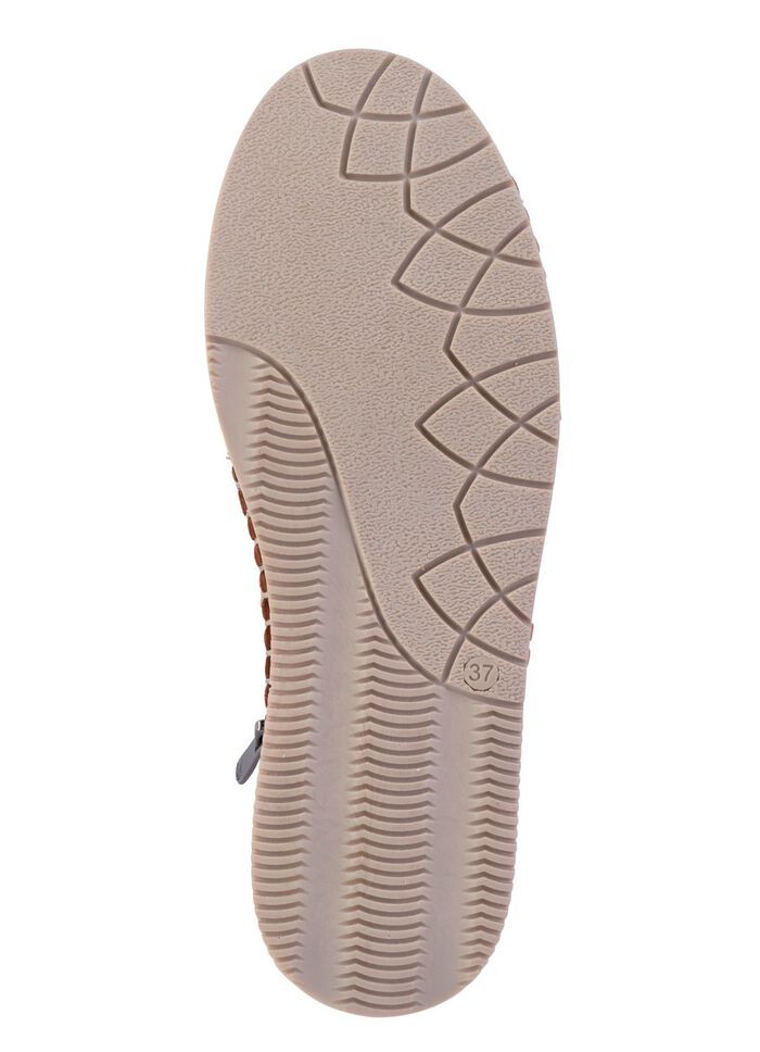 Gemini sandaal van zacht nappaleer met decoratieve perforaties KAMEEL