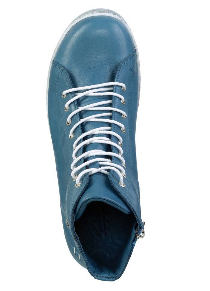 Andrea Conti veterlaarsje van fijnkorrelig nappaleer BLAUW