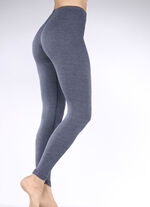 Permatherm leggings met comfortabele elastische tailleband JEANSBLAUW GEMÊLEERD