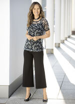 Culotte met decoratieve knopen ZWART