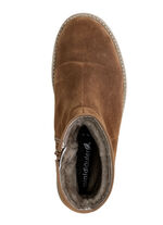 Waldläufer, gevoerde dameslaarzen, winterschoenen, breedte H, met lamsvacht COGNAC