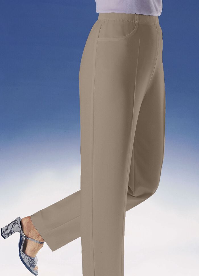 Broek met praktische zijzakken ZAND