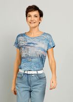 Shirt met ronde hals 