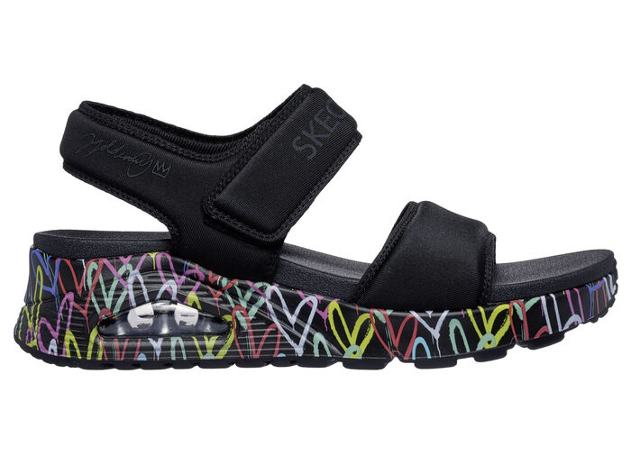 SKECHERS sandaal gemaakt van gewatteerd textielmateriaal SCHWARZ