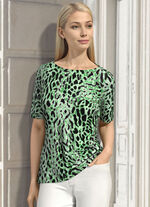 Shirt met platte halslijn 