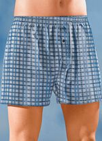 Set van vier boxershorts met opening, bont geruit 
