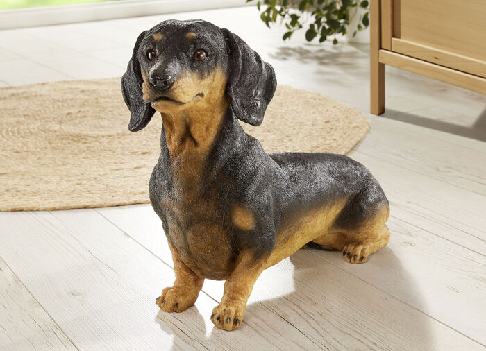 Teckel gemaakt van hoogwaardig polyresin 