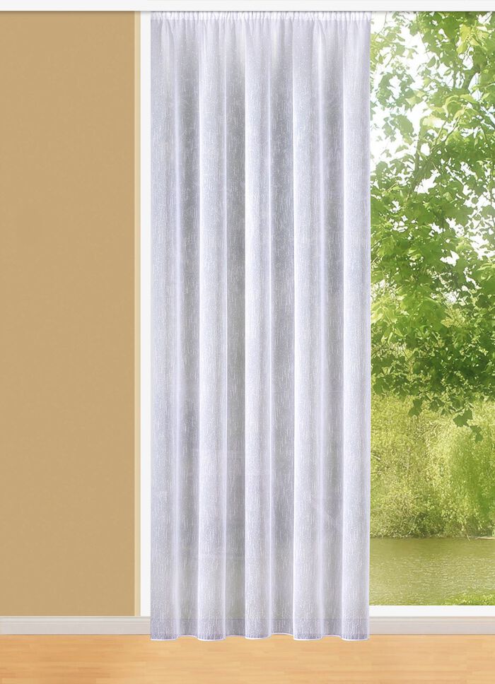 Vlamgarengordijn met automatische plooiband 