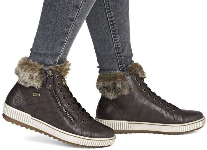 Remonte, gevoerde dameslaarzen, winterschoenen, breedte G, met uitneembaar voetbed DUNKELBRAUN