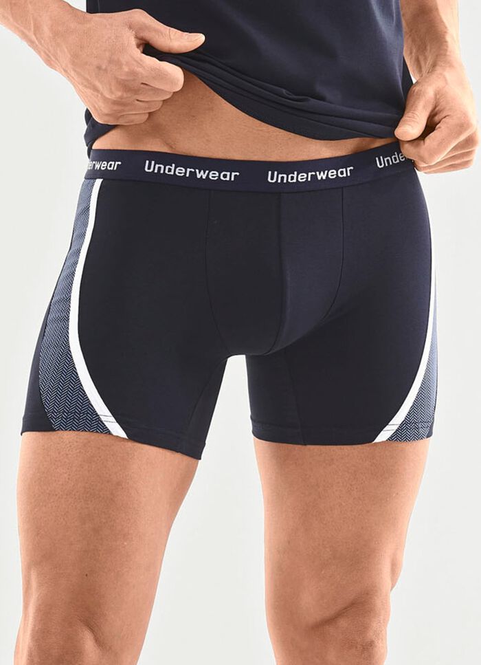 Driepack broeken met bedrukte inzetstukken 