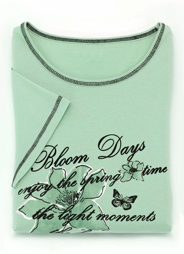 Set van twee nachthemden, korte mouwen met ronde hals 