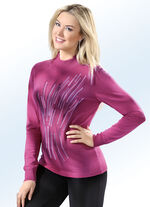Trui met scheerwol FUCHSIA