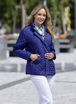 Functioneel jack met interessante quilting SAPHIRBLAU