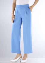 Enkellange, wijde broek AZUURBLAUW