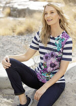 Overhemd met bloemmotief 