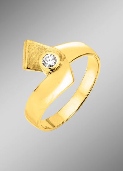 Perfecte vorm: damesring met diamant 