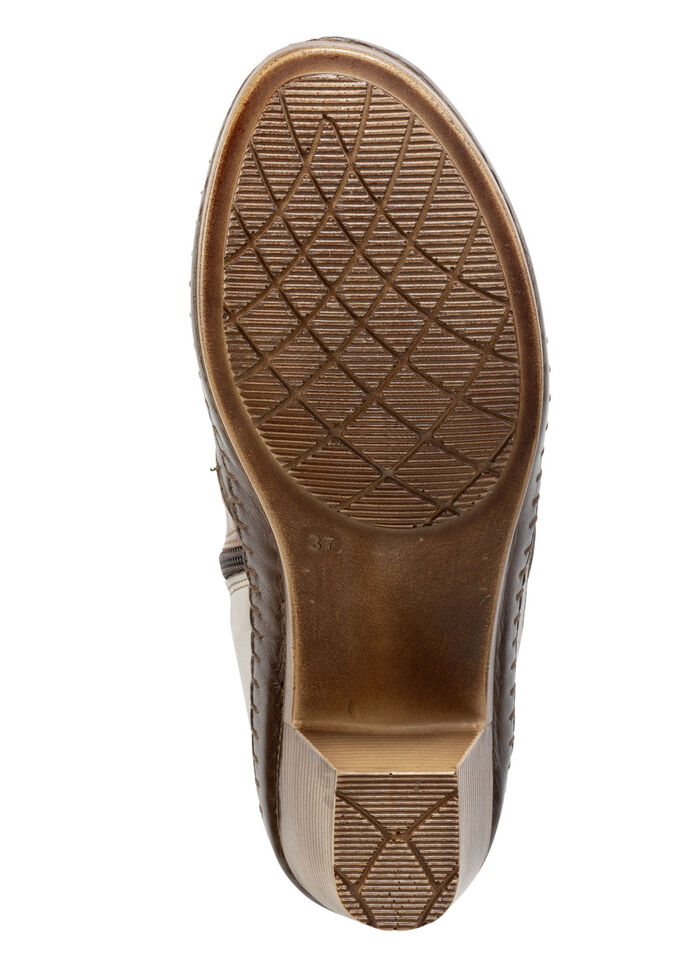 Gemini, modieuze dames enkellaarsjes, winterschoenen, breedte G, met rits BRUINE KIEZELSTENEN