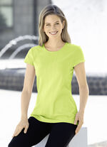 Shirt met modieuze korte mouwen in 2 kleuren NEON GEEL