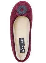 Laurina, warme damespantoffels, met scheerwol 