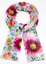 Sjaal met bloemenmotieven 