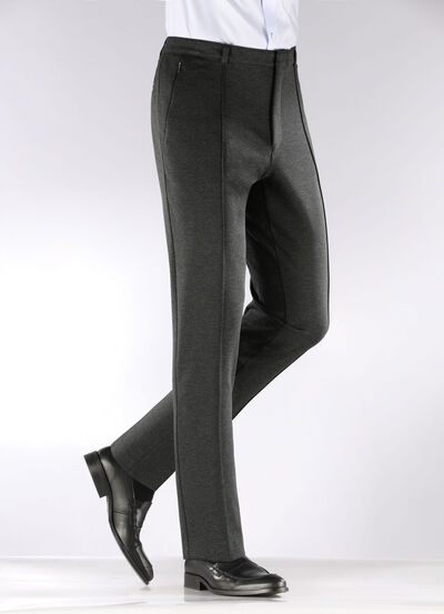 Modieuze "Klaus Models" broek met elastische tailleband in 4 kleuren 