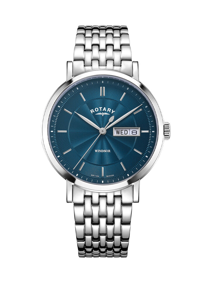 Rotary Quartz herenhorloge gemaakt van roestvrij staal 