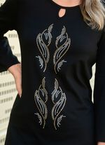 Shirt met decoratieve halslijn 