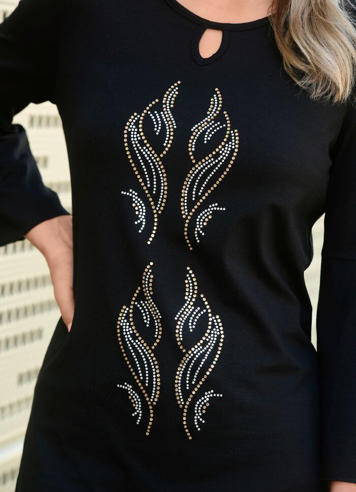 Shirt met decoratieve halslijn 