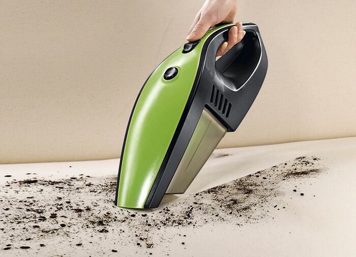 Accu-handstofzuiger met draaibaar turbomondstuk 