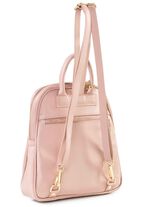 Laurina kalfsleren rugzak met trendy design POEDERROZE
