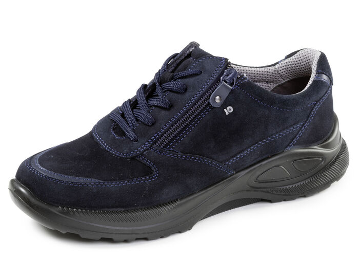 Trendy dames veterschoenen, breedte K, met uitneembaar voetbed DUNKELBLAU