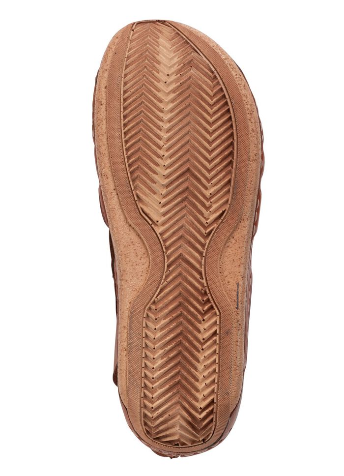 Gemini, chique damessandalen, breedte G, met elastische band COGNAC