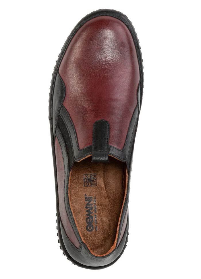 Gemini pantoffels van gekleurd rundnappaleer 