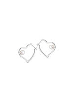 Oorringen met hartje zilver 925/- 