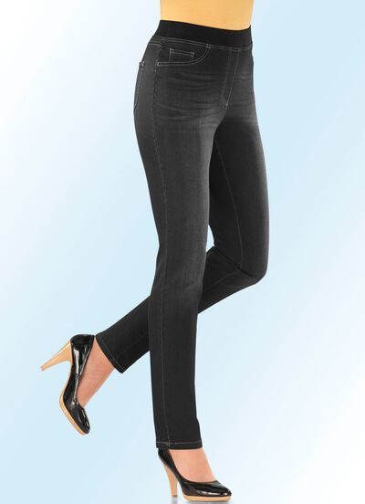 Power stretch jeans in slip-on model 